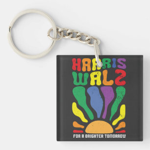 Harris Waltz for a Brighter Tomorrow Kamala LGBT  Key Ring