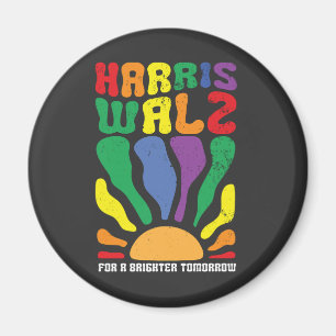 Harris Waltz for a Brighter Tomorrow Kamala LGBT  Magnet