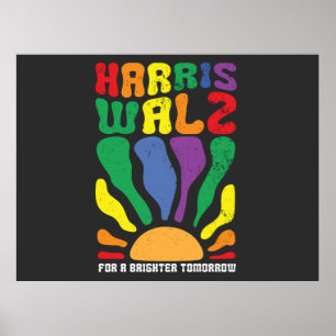 Harris Waltz for a Brighter Tomorrow Kamala LGBT Poster