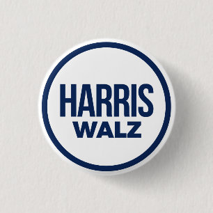 HARRIS WALZ 2024 3 CM ROUND BADGE