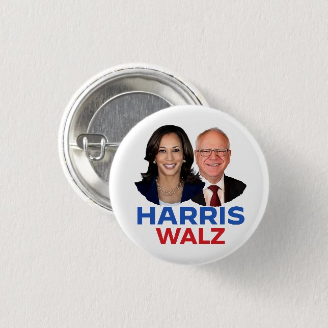 Harris Walz 2024 3 Cm Round Badge (Front & Back)