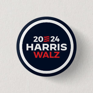 Harris Walz 2024 3 Cm Round Badge