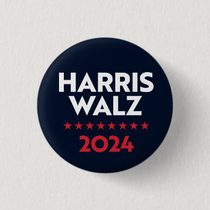 Harris Walz 2024 3 Cm Round Badge