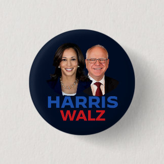 Harris Walz 2024 3 Cm Round Badge