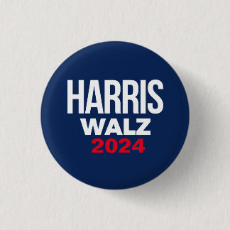 Harris Walz 2024 3 Cm Round Badge