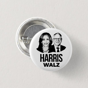 Harris Walz 2024 3 Cm Round Badge