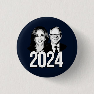 Harris Walz 2024 3 Cm Round Badge