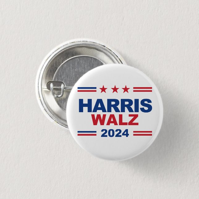 Harris Walz 2024 3 Cm Round Badge (Front & Back)