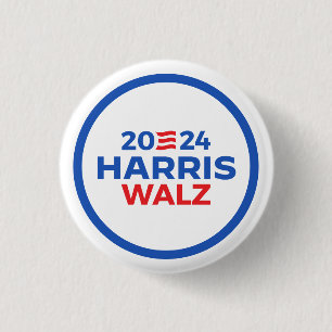 Harris Walz 2024 3 Cm Round Badge