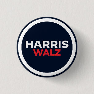 Harris Walz 2024 3 Cm Round Badge