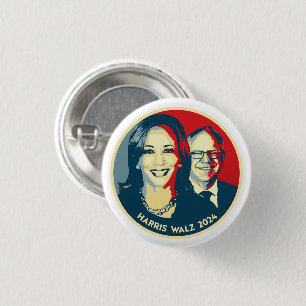 Harris Walz 2024 3 Cm Round Badge
