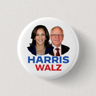 Harris Walz 2024 3 Cm Round Badge