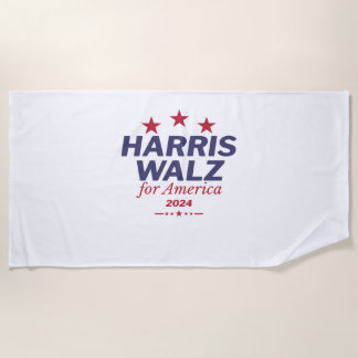 Harris Walz 2024 Active  Beach Towel