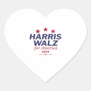 Harris Walz 2024 Active  Heart Sticker
