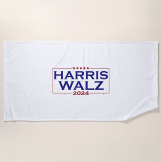 Harris Walz 2024  Beach Towel