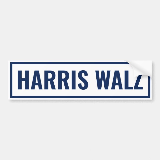 Harris Walz 2024 Bumper Sticker (Front)