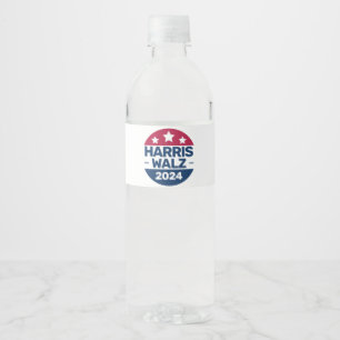 Harris Walz 2024 Campaign for President Patriotic Water Bottle Label