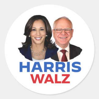 Harris Walz 2024 Classic Round Sticker