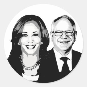 Harris Walz 2024 Classic Round Sticker