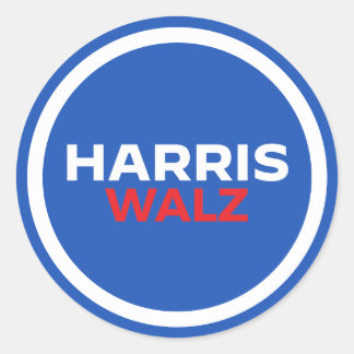 Harris Walz 2024 Classic Round Sticker