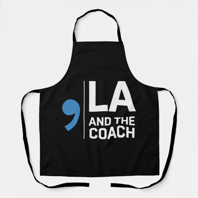 Harris Walz 2024 Comma La and The Coach 2024  Apron (Front)