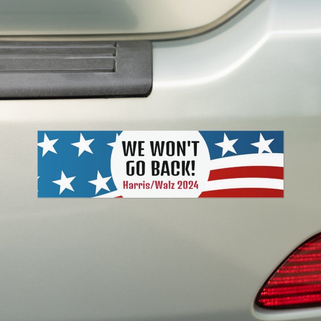 Harris/Walz 2024 Design Bumper Sticker (On Car)
