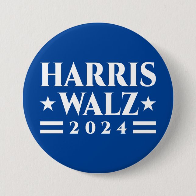 Harris Walz 2024 election campaign 7.5 Cm Round Badge (Front)