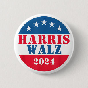Harris Walz 2024 Election Kamala Harris Tim Waltz 6 Cm Round Badge