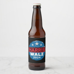 Harris Walz 2024 Election Kamala Harris Tim Waltz Beer Bottle Label