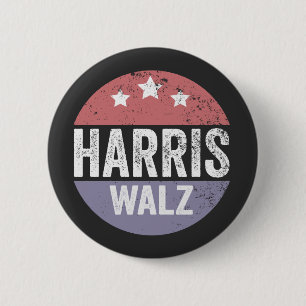 Harris Walz 2024 Election Kamala Tim Waltz America 6 Cm Round Badge