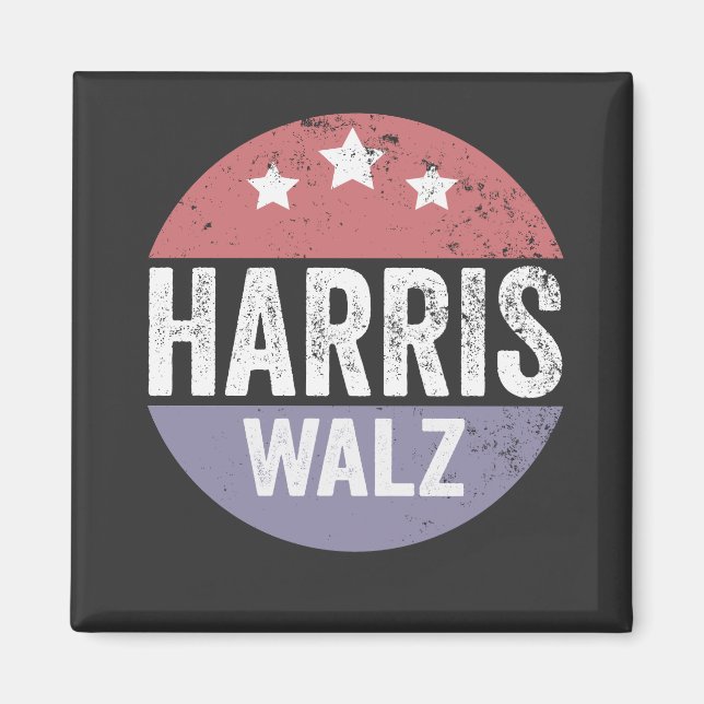 Harris Walz 2024 Election Kamala Tim Waltz America Magnet (Front)