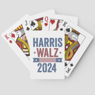 Harris Walz 2024 Election Kamala Tim Waltz America Playing Cards