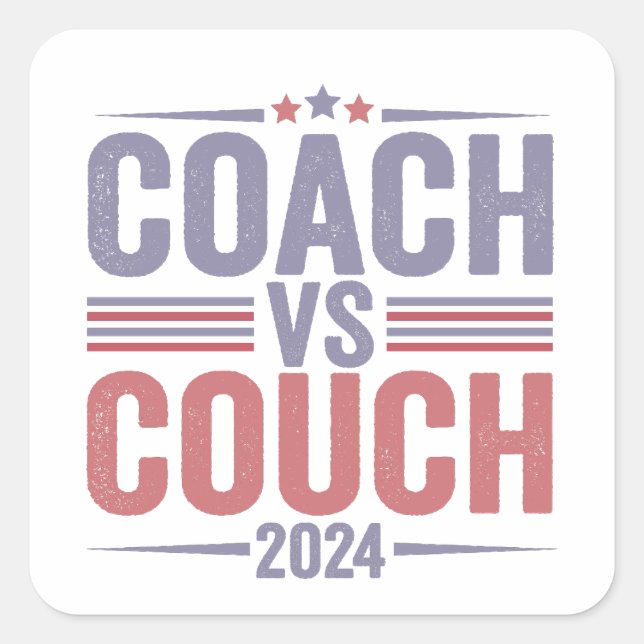 Harris Walz 2024 Election Kamala Tim Waltz America Square Sticker (Front)