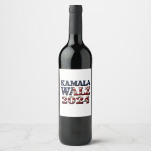 Harris Walz 2024 Election Kamala Tim Waltz Wine Label
