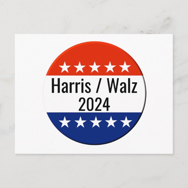 Harris Walz 2024 Election Postcard (Front)