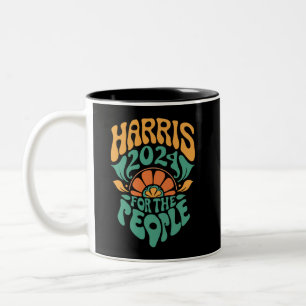 Harris Walz 2024 Election President Kamala Harris Two-Tone Coffee Mug