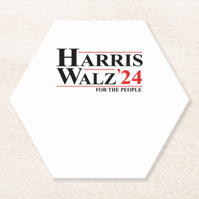 Harris Walz 2024 Essential  Paper Coaster (Front)