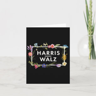 Harris Walz 2024 Floral Flowers Harris Waltz 2024  Card