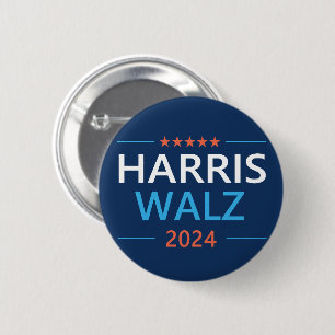 Harris Walz 2024 for President 6 Cm Round Badge