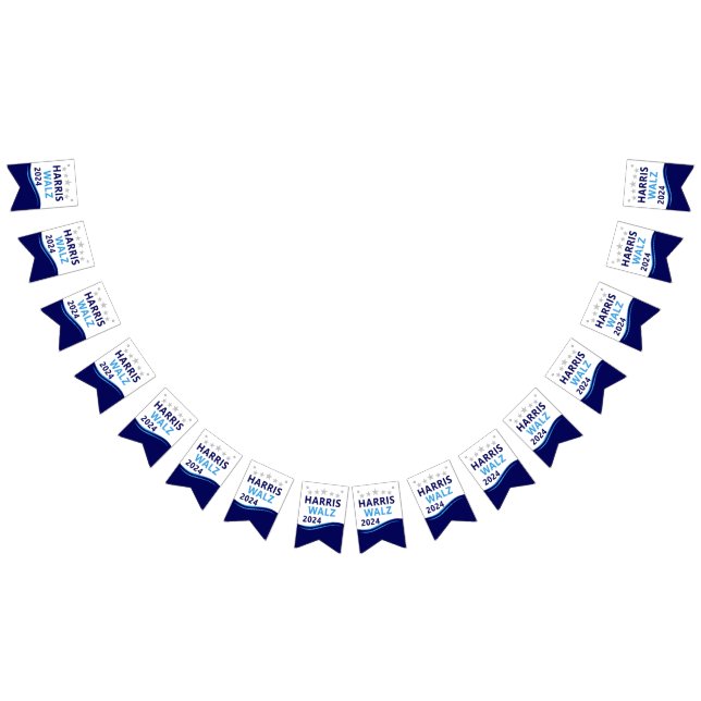 Harris Walz 2024 for President Blue Wave Bunting (All)