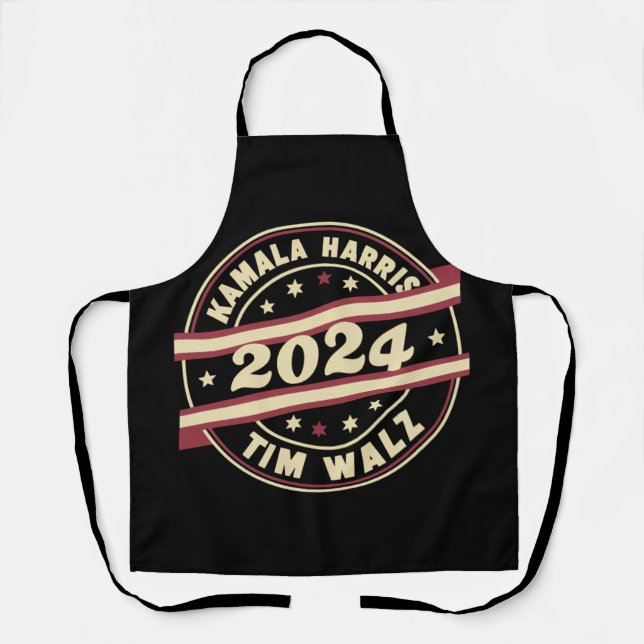 Harris Walz 2024 for President Patriotic Kamala  Apron (Front)