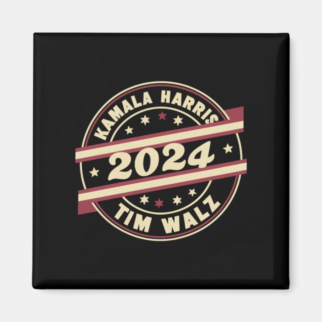 Harris Walz 2024 for President Patriotic Kamala  Magnet (Front)
