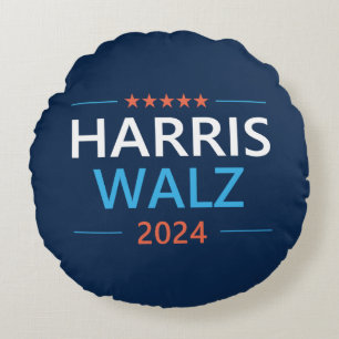 Harris Walz 2024 for President Round Cushion