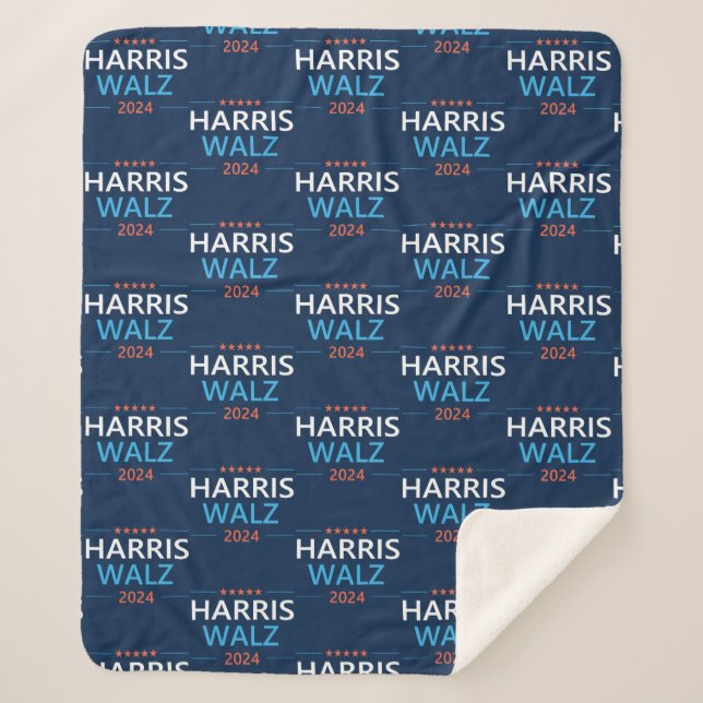 Harris Walz 2024 for President Sherpa Blanket (Front)