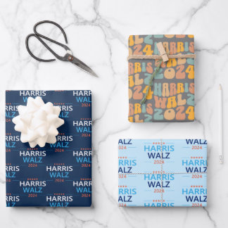 Harris Walz 2024 for President Wrapping Paper Sheet