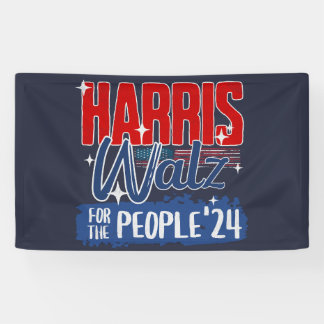 Harris Walz 2024 For the People Election Democrat Banner