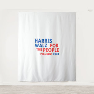 Harris Walz 2024 For The People Tapestry