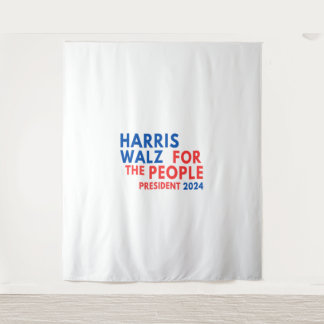 Harris Walz 2024 For The People Tapestry