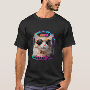 Harris Walz 2024 Funny Cat Election Kamala Harris  T-Shirt