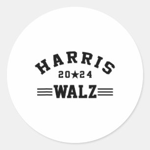 Harris Walz 2024 Harris Waltz President Democratic Classic Round Sticker